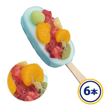 リッチ果実バー フルーツポンチ ６本入 冷凍【送料無料※一部地域は除く】