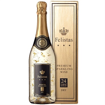 マルカイコーポレーション フェリスタス･スパークリングワイン 金箔入り（化粧箱入り） 750ml×1本【送料無料※一部地域は除く】