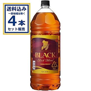 アサヒ ブラックニッカリッチブレンド 4000ml×4本【送料無料※一部地域は除く】