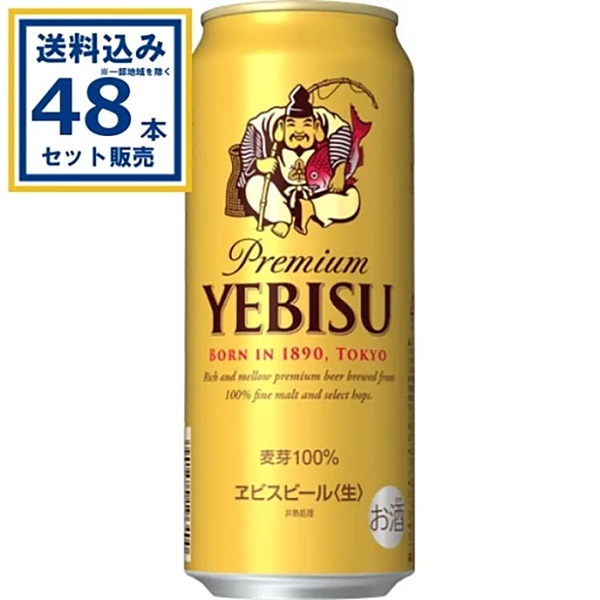サッポロ ヱビスビール 500ml×24本×2ケース (48本)【送料無料※一部地域は除く】