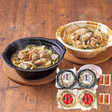 「やまや」辛子明太子付き個食もつ鍋セット（ちゃんぽん麺入）