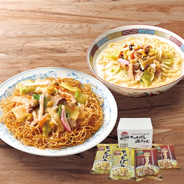 7種の具材本場長崎で作ったちゃんぽん・皿うどんセット
