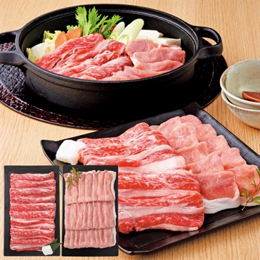 国産牛と国産豚のすき焼き用