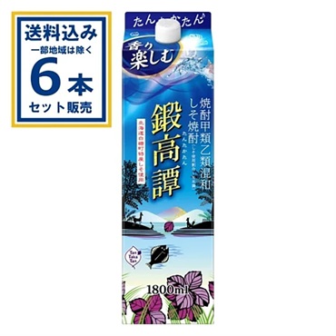 合同酒精 しそ焼酎 鍛高譚 パック 1800ml×6本【送料無料※一部地域は除く】