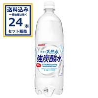 サンガリア 伊賀の天然水 強炭酸水 1L×12本×2ケース (24本)(送料無料、一部地域は除く)