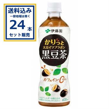 伊藤園 かりっと大豆イソフラボン黒豆茶 600ml×24本×1ケース(24本)(送料無料 、一部地域は除く) ペットボトル