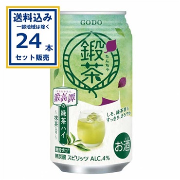 チューハイ 合同酒精 鍛茶 鍛高譚の緑茶ハイ たんたかたん 340ml×24本×1ケース（24本）(送料無料※一部地域は除く) 