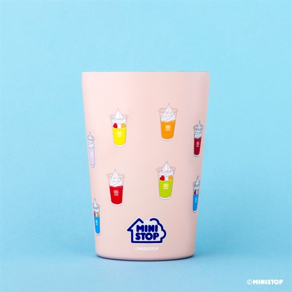 数量限定【ミニストップ公式】MINISTOP OFFICIAL BOOK 真空断熱タンブラー ハロハロPINK（ミニ冊子付）