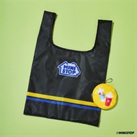 【ミニストップ公式】ハロハロポーチ＆オリジナルロゴエコバッグ BLACK（ミニ冊子付）