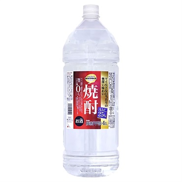TVBP焼酎25度4.0L×4本【送料無料※一部地域は除く】