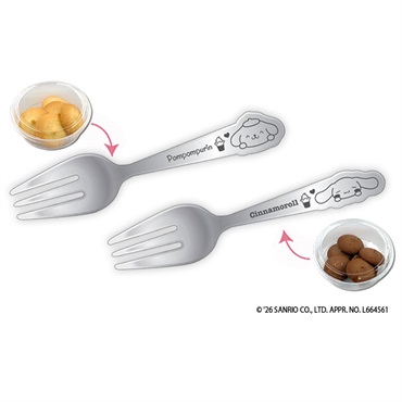 【数量限定】【宅配】【送料込み】ポムポムプリン デザインフォーク付きクッキー＆シナモロール デザインフォーク付きココアクッキー 各1個セット［冷蔵］[1月30日(金)から順次発送]