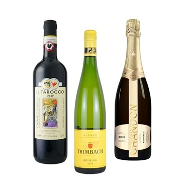 赤・白・スパークリングワイン3本セット(イタリア・フランス・オーストラリア)750ml×3本【送料無料※一部地域は除く】