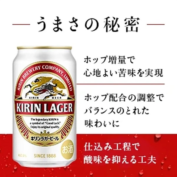 キリン ラガービール 500ml×24本×2ケース (48本) ビール 缶ビール
