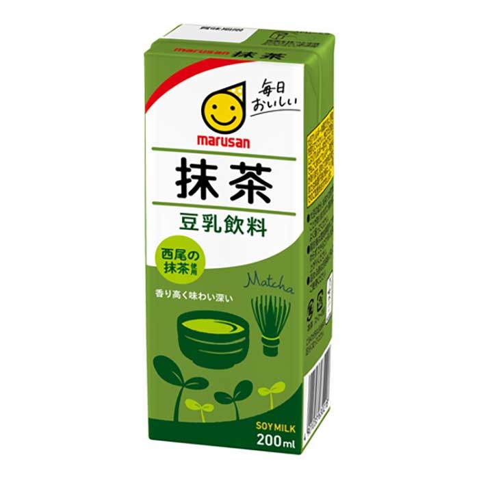 マルサンアイ 豆乳飲料 抹茶 200ml×24本×1ケース (24本)(送料無料、一