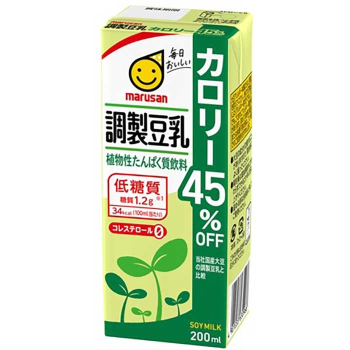 マルサンアイ 調製豆乳カロリー45%オフ 200ml×24本×4ケース (96本