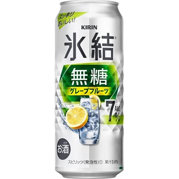 キリン 氷結R無糖 グレープフルーツ ALC.7% 500ml×24本×1ケース (24本
