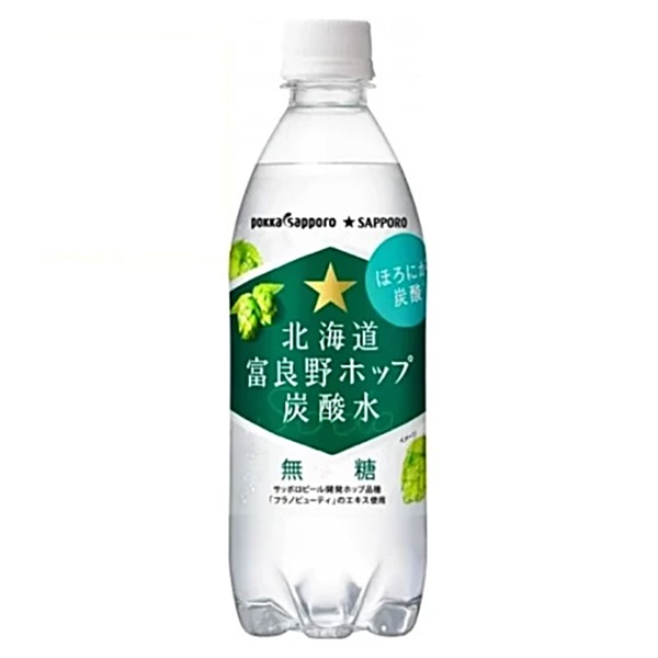 ポッカサッポロ 北海道富良野ホップ炭酸水 500ml×24本×2ケース (48本