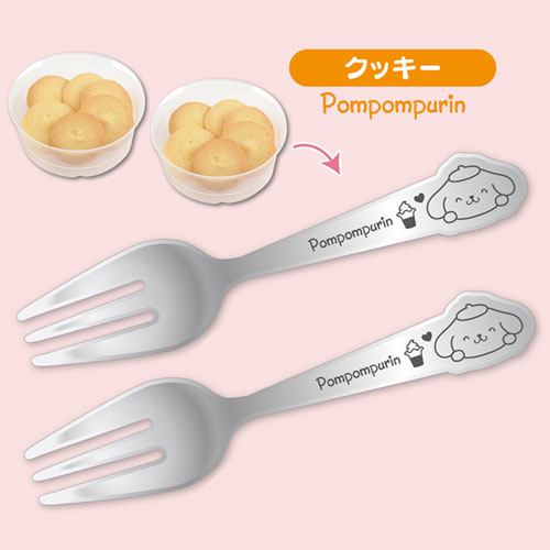 ポムポムプリンデザインフォーク付きクッキー各2個セット