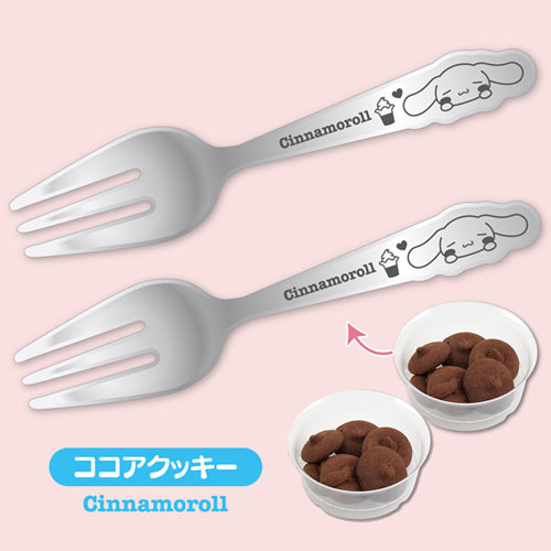 シナモンロールデザインフォーク付きクッキー各2個セット