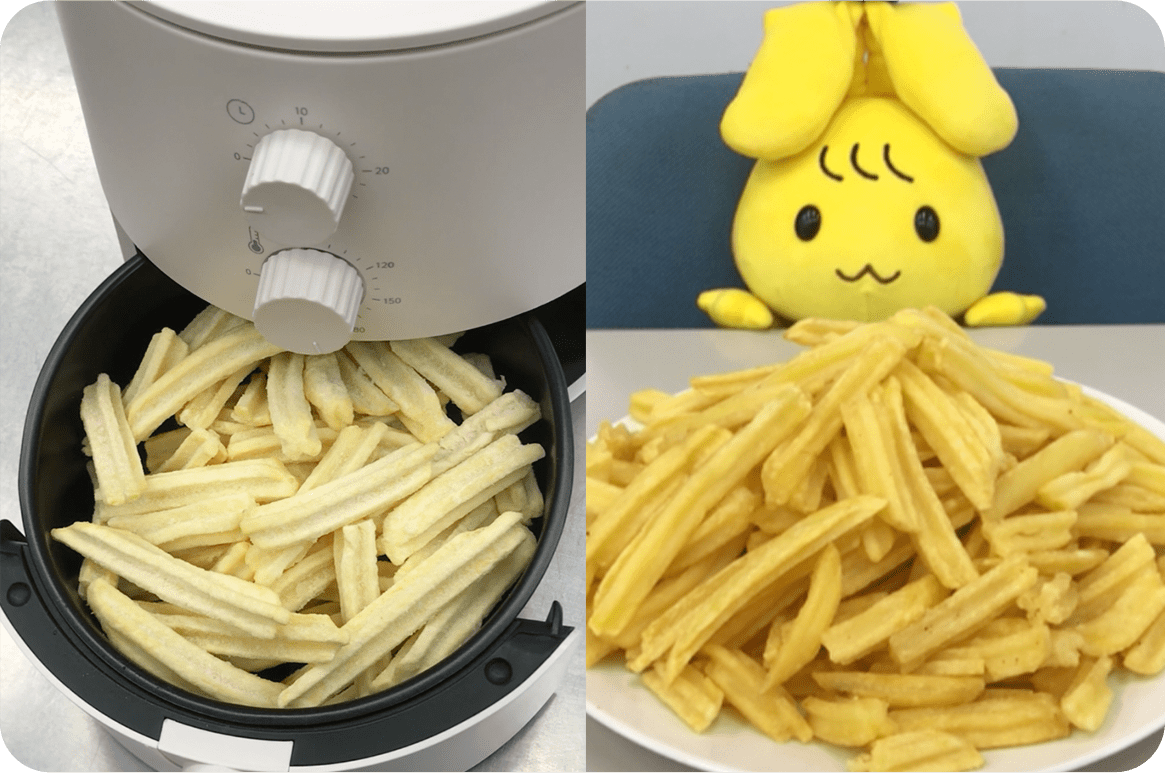 ノンフライヤーで揚げる【ライソン社揚げ直し名人】